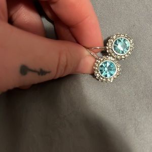 Blue Gem Earrings
